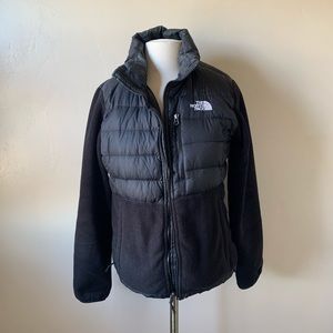 Women’s North Face Fleece Puffer Zip up Jacket Medium